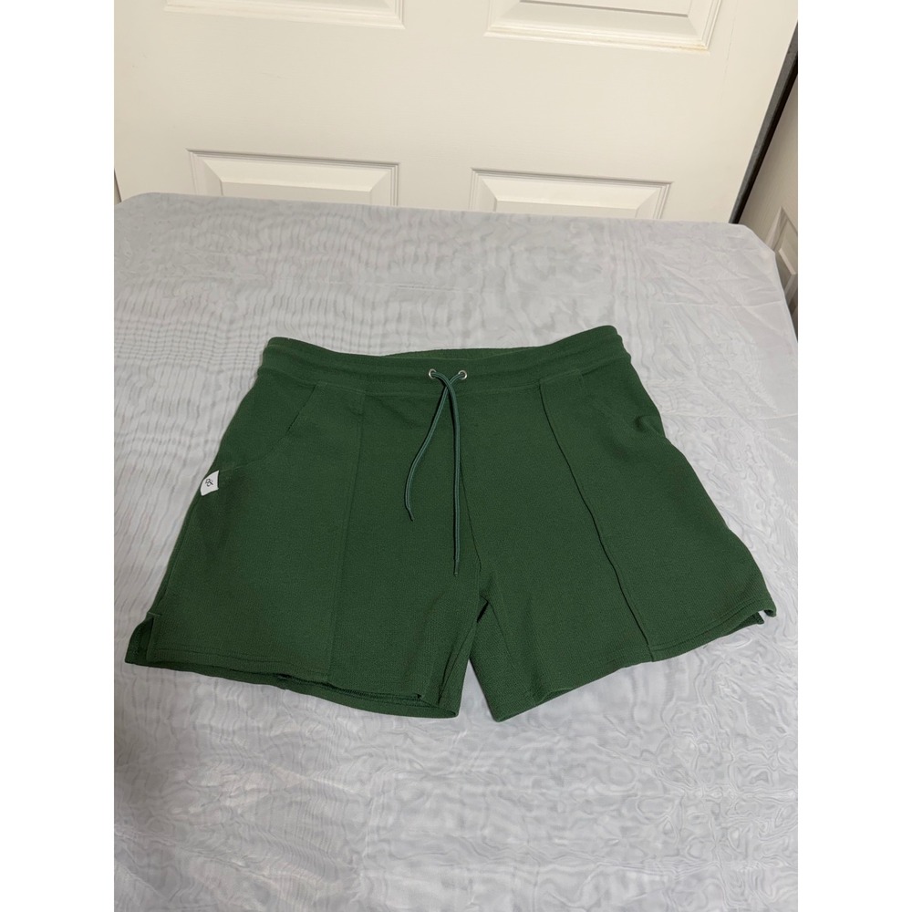 Both& Green Athletic Shorts Medium Textured Drawstring Pockets Portugal